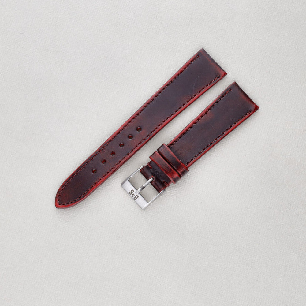 Sample Sale - Degrade Chilli Red Leather Watch Strap - 20mm