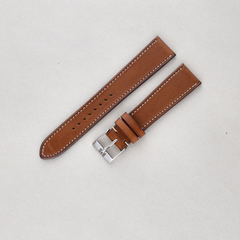 Sample Sale - Barenia Cognac Brown Leather Watch Strap - 19mm