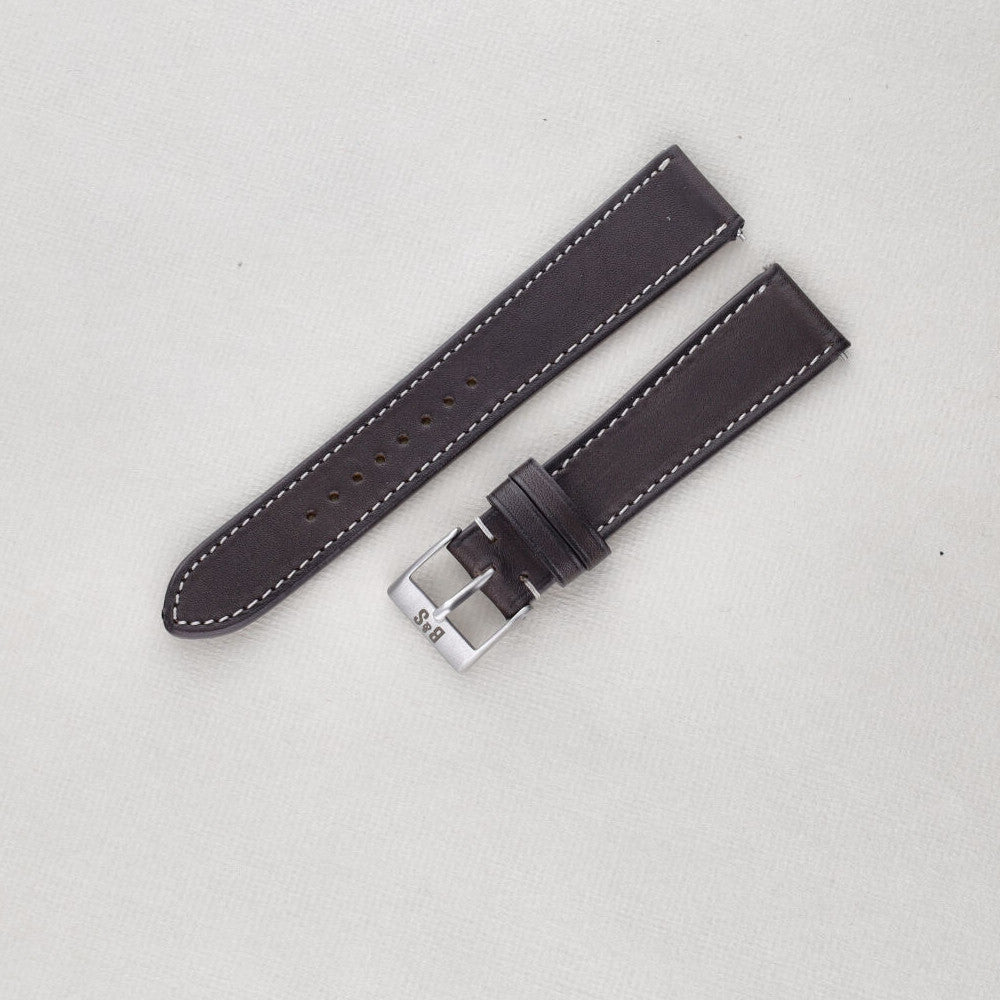 Sample Sale - Barenia Dark Brown Leather Watch Strap - 20mm