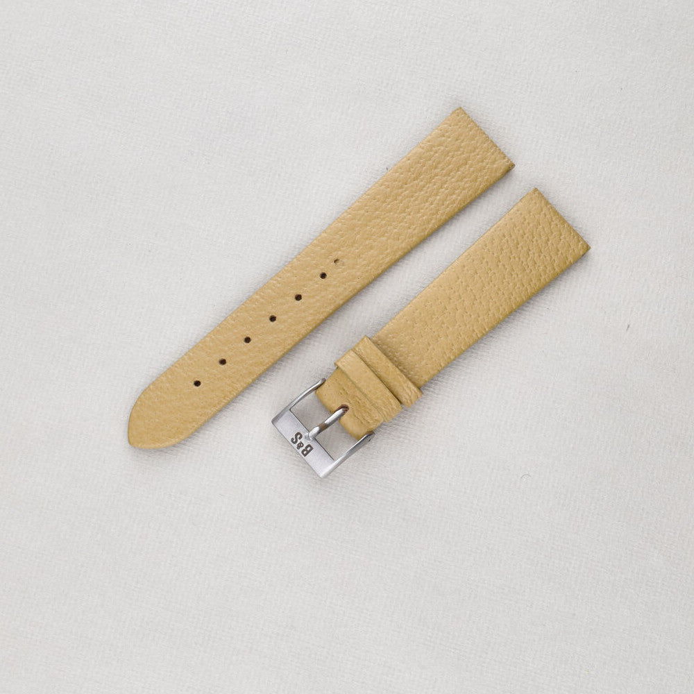 Sample Sale - Retro Creme Pigskin Leather Watch Strap - 20mm