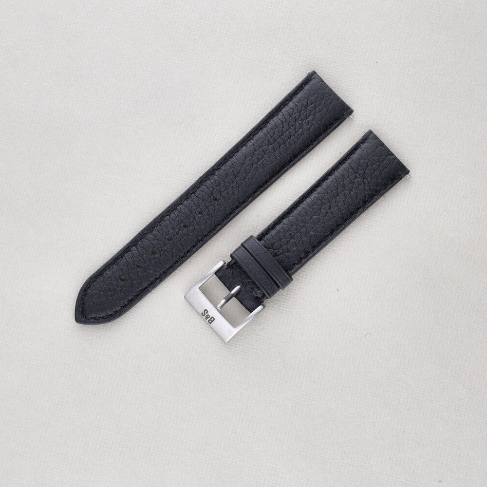 Sample Sale - Taurillon Black Leather Watch Strap - 20mm