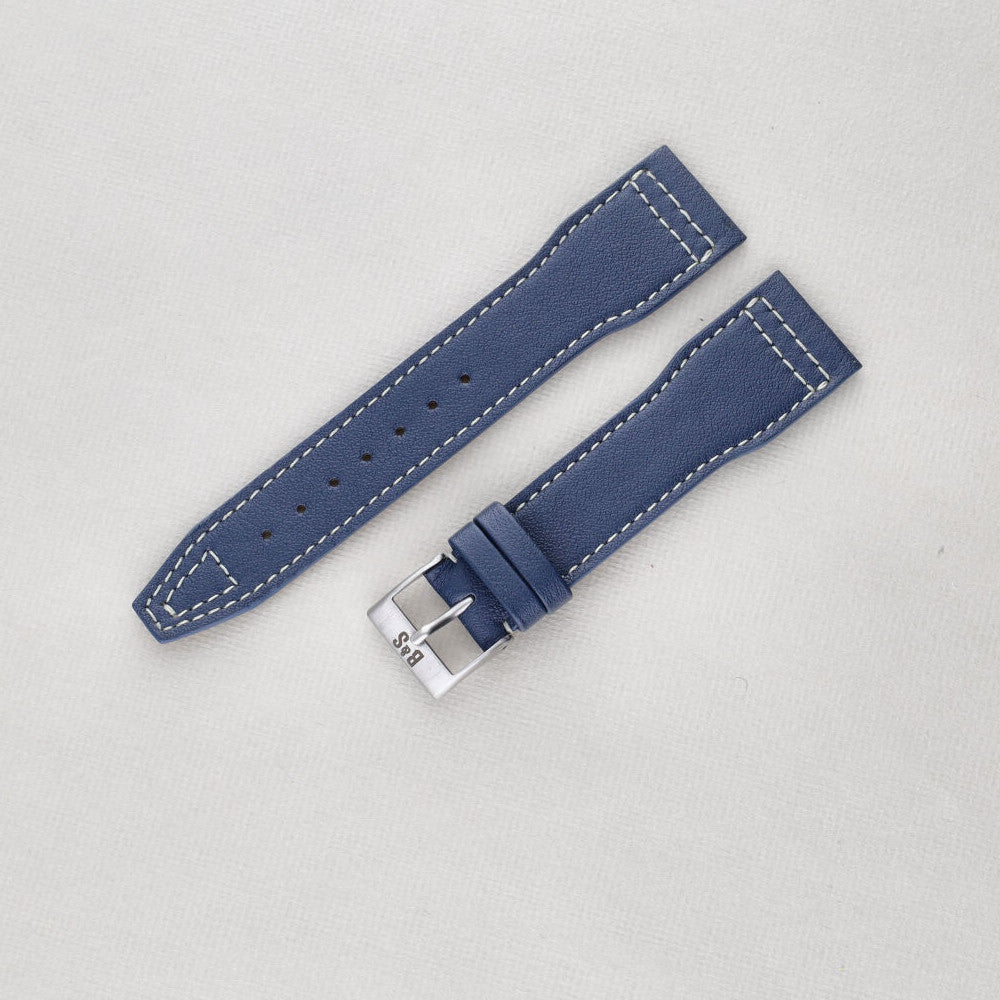 Sample Sale - VIPR Blue Aviator Leather Watch Strap- 22mm