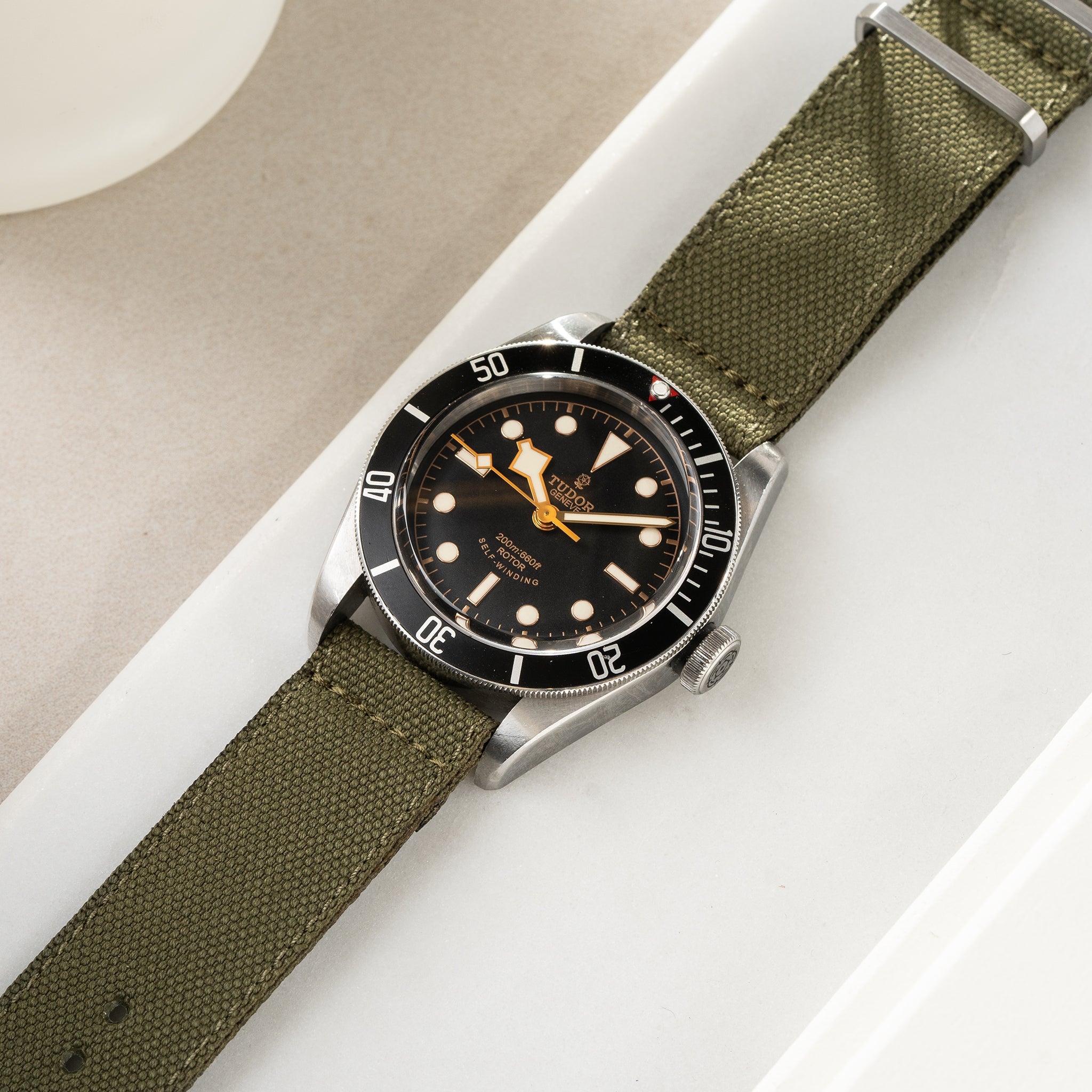 Strap for Tudor Black Bay 41mm - Olive Canvas