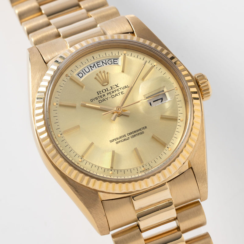 Rolex Day-Date 1803 Yellow Gold Champagne Dial