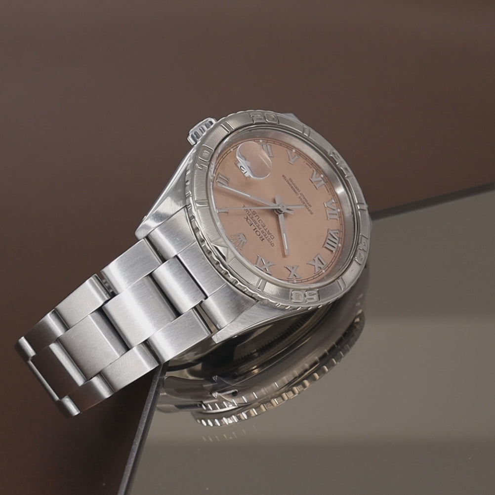 apotek vækst Remission Rolex Datejust Turn-O-Graph Salmon Dial ref 16264 – Bulang and Sons