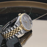 Rolex Datejust 16233 Steel and Gold with Slate Grey Dial