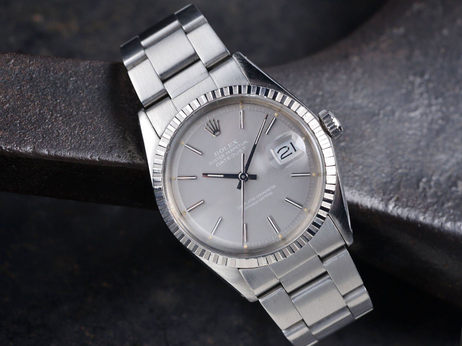 ROLEX 1603 DATEJUST GHOST GREY DIAL