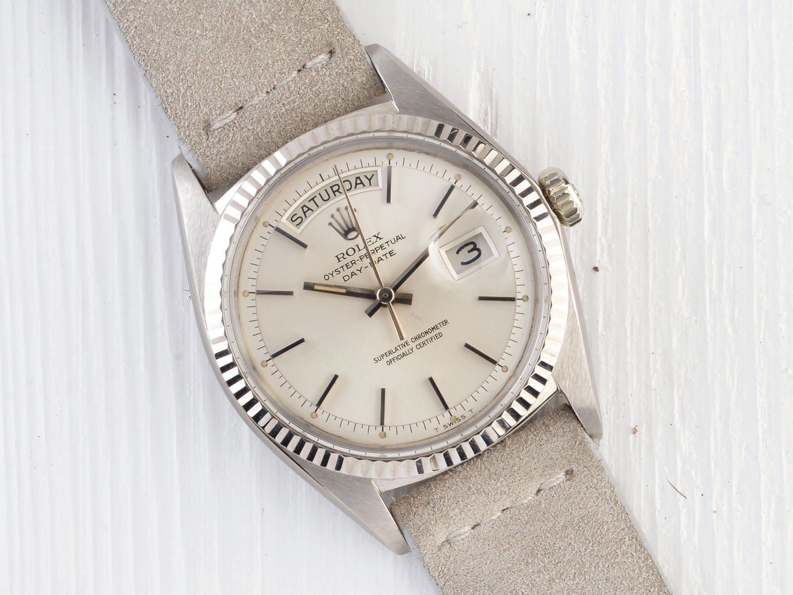 Rolex 1803 white online gold