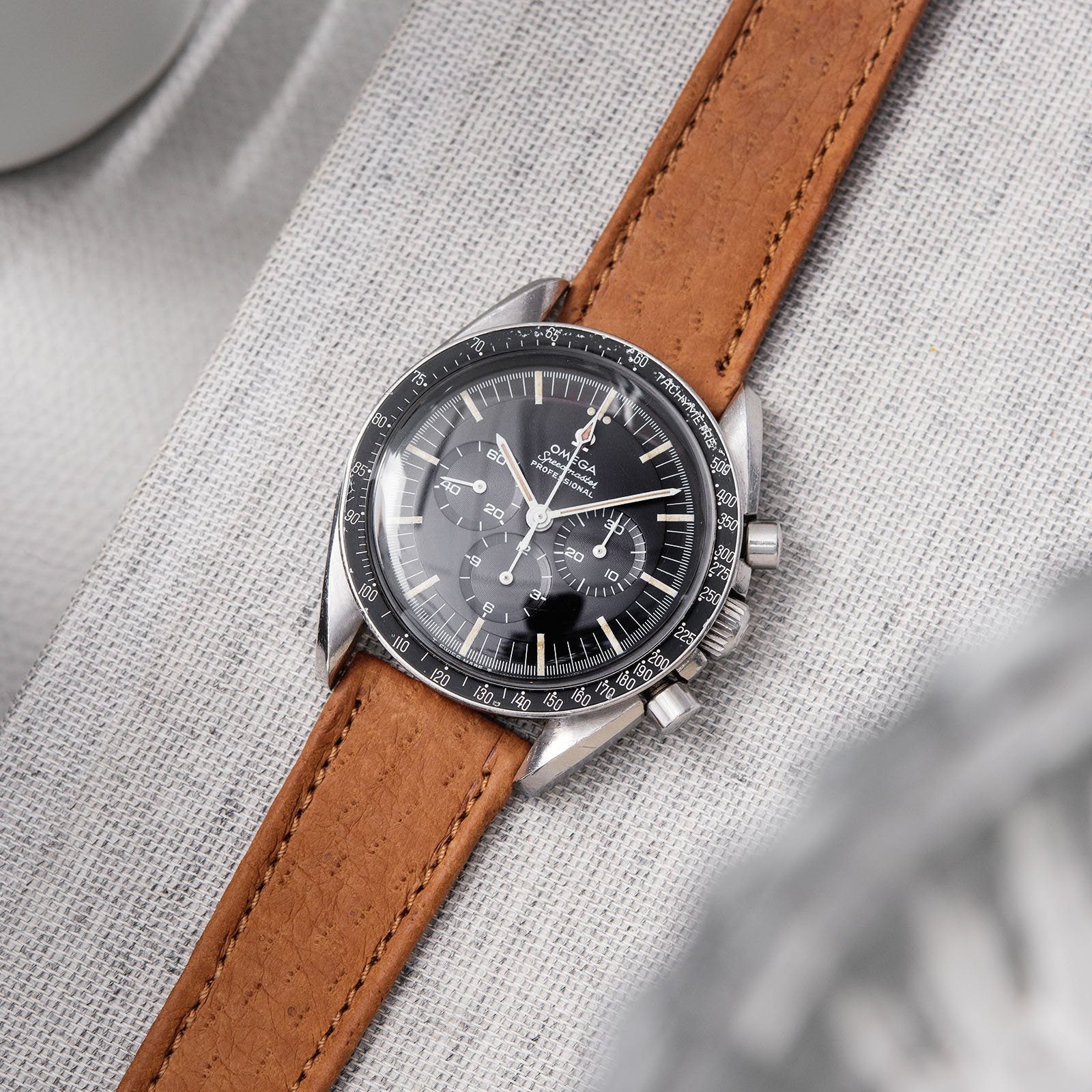 Omega Peccary Brown Heritage Leather Strap