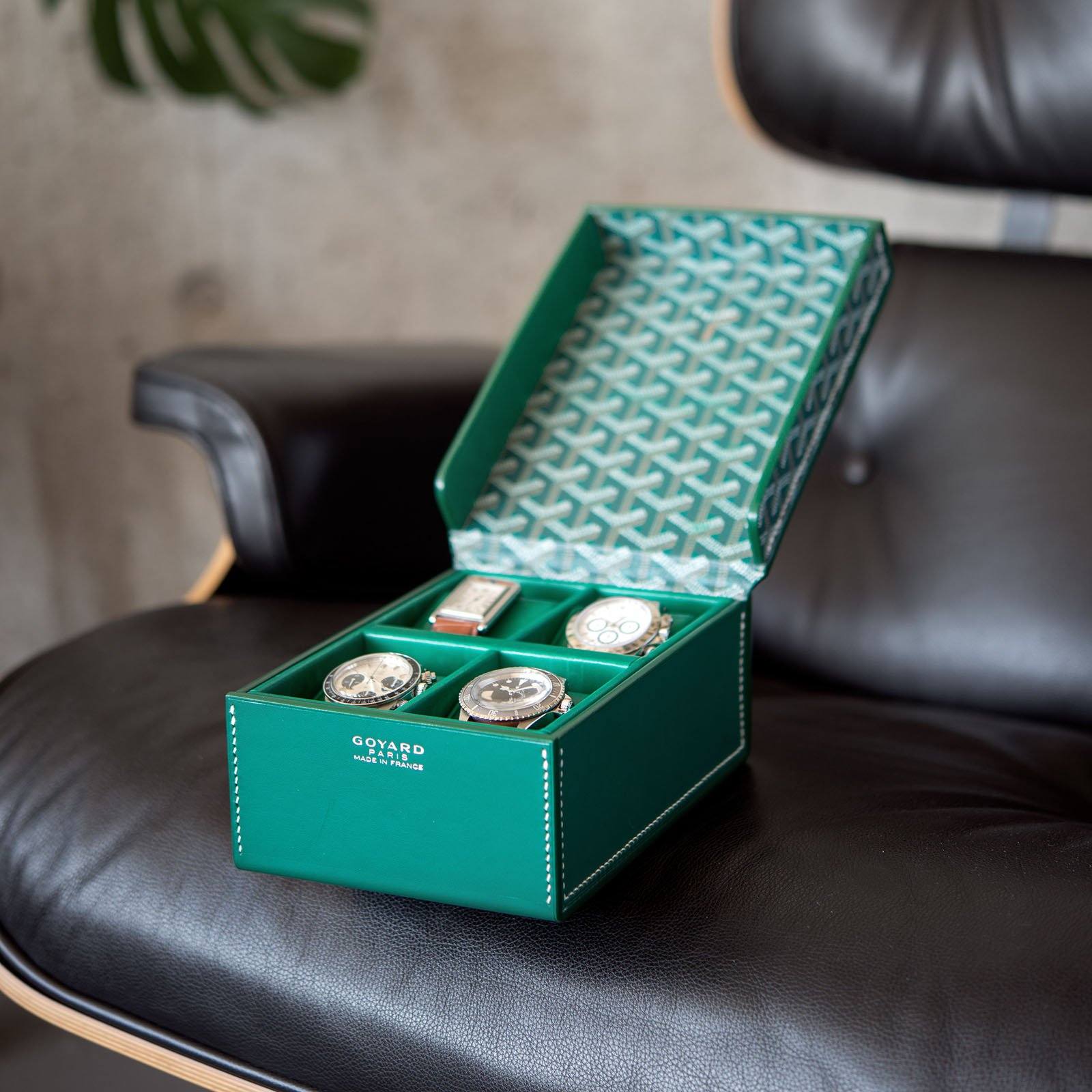 Goyard Coffret Montre Green 4 Watch Box