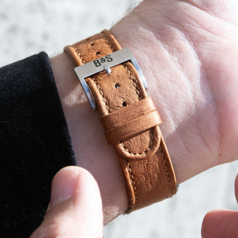 Peccary Brown Heritage Leather Watch Strap