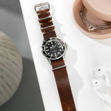 Rolex Siena Brown Nato Leather Watch Strap