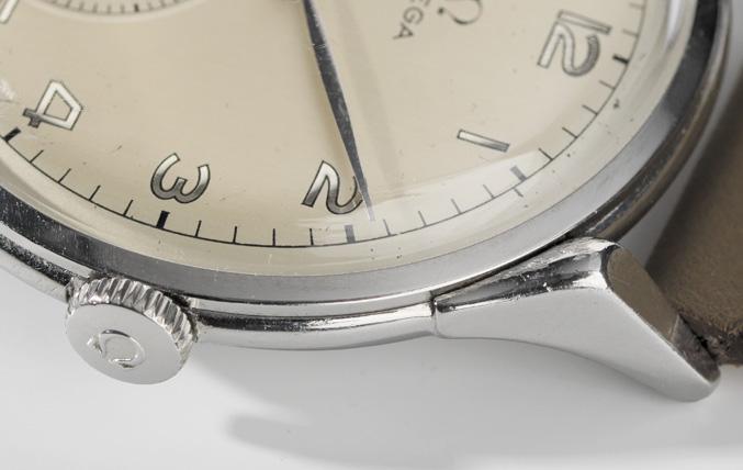 Omega Steel Oversize 37,5 mm Watch Ref 2603-12 from 1950s