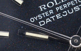 Rolex 1603 Marble Black Dial Datejust 1974 