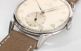 Omega Steel Oversize Watch Ref 2603-7 from 1950s Large Case 38mm