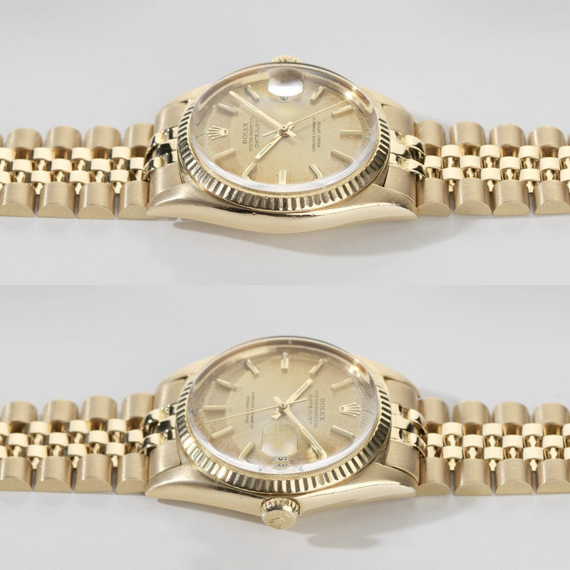 Rolex Datejust Champagne Bubbles Patina Dial Ref. 1601 Yellow Gold
