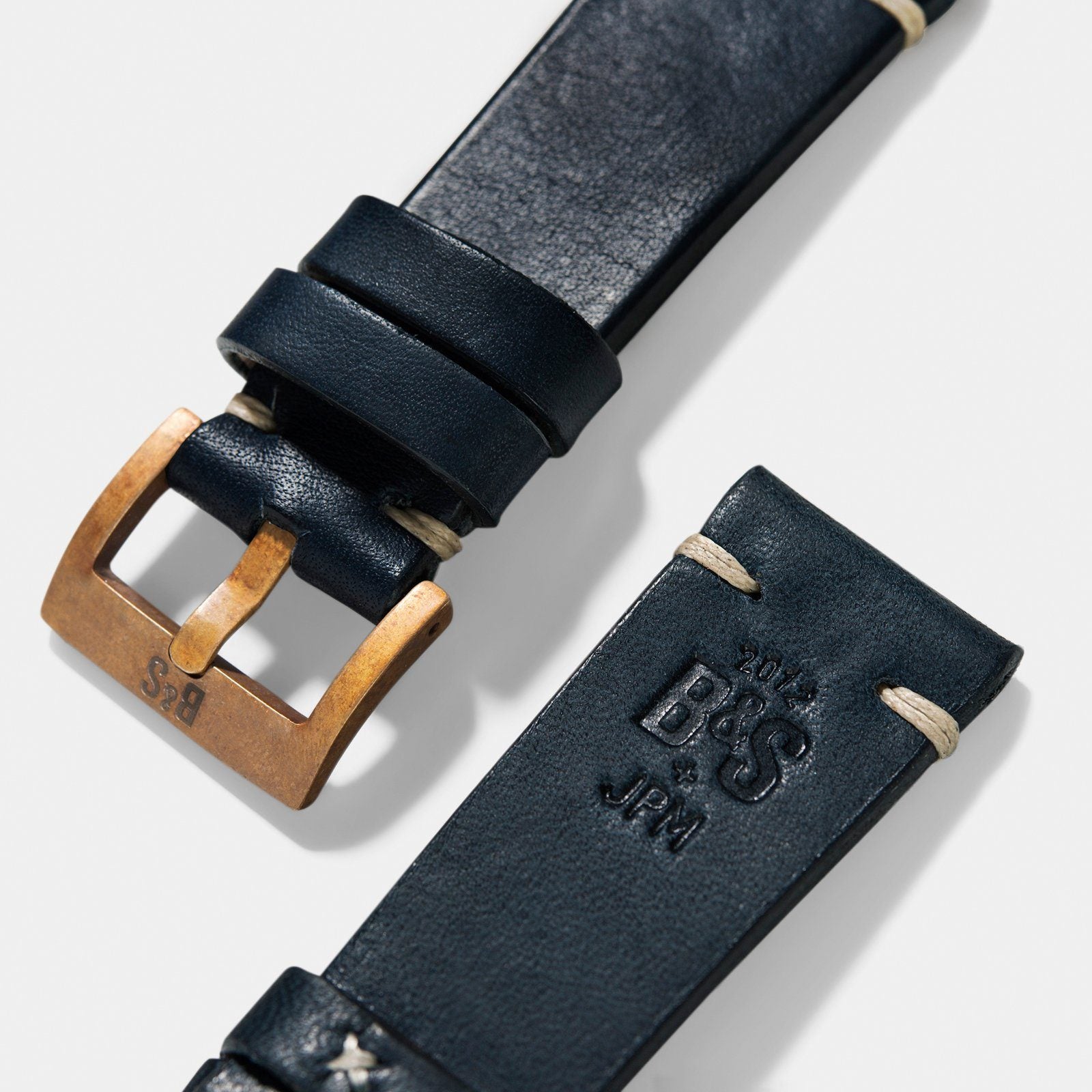 Tudor Bronze Perfect Match Blue Leather Watch Strap