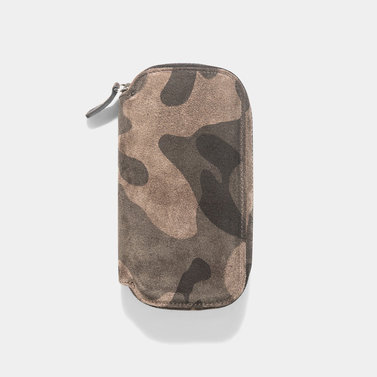 Black Camo 2 Watch Leather Zip Pouch