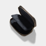 Black Camo 2 Watch Leather Zip Pouch