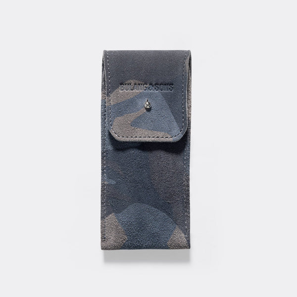 Blue Camo Leather Watch pouch