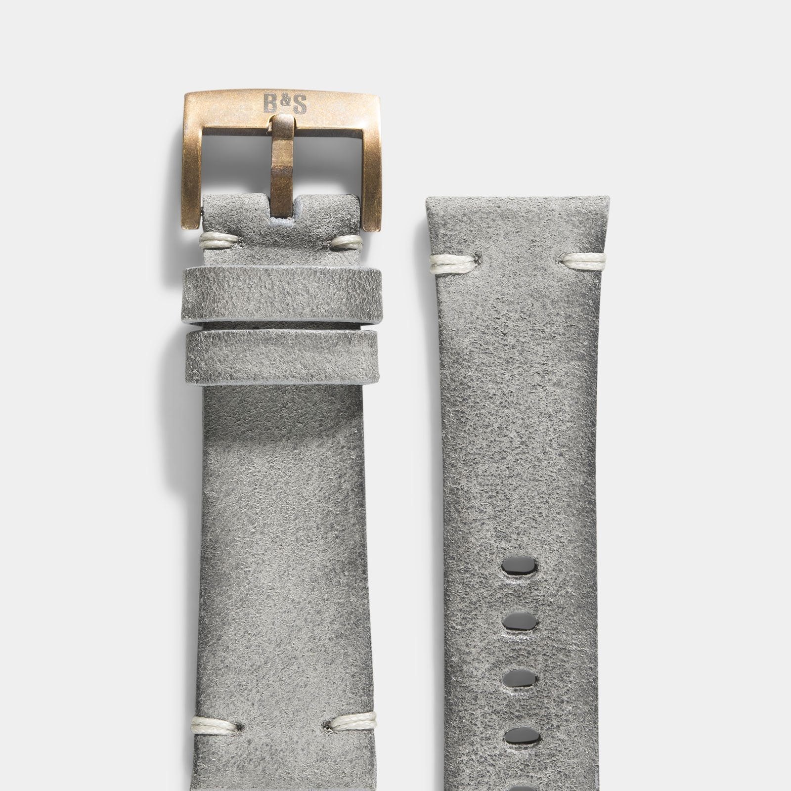 Grey leather watch cheap band