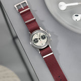 Baltic Chronograph Deluxe Nylon Nato Watch Strap Burgundy Red