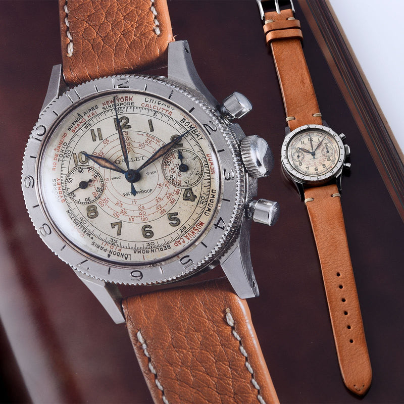 Gallet Chronograph 1940s Flying Officer