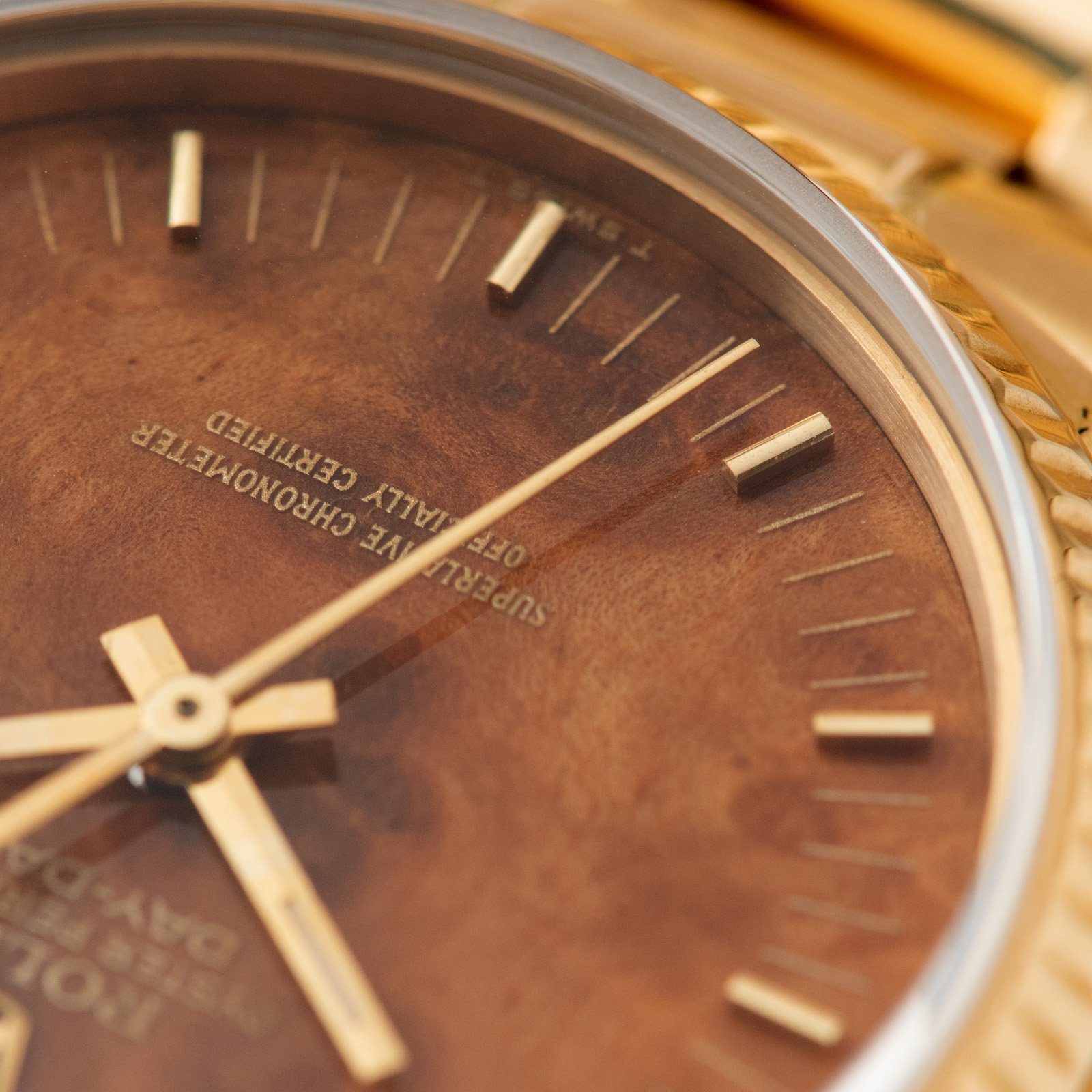 Rolex Day-Date Wood Dial Single Quickset 18038