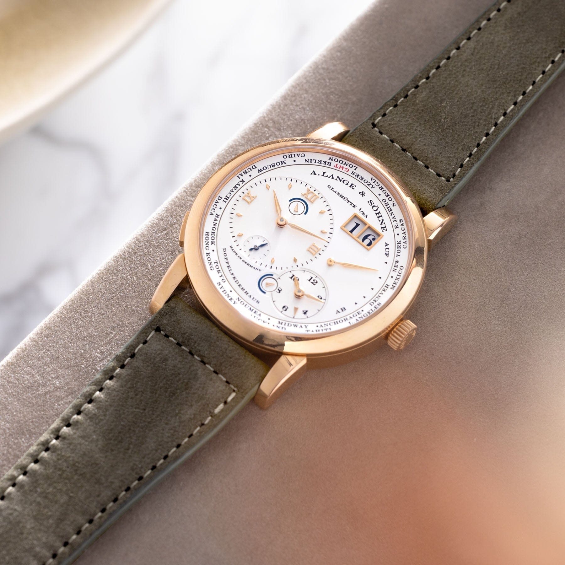 A. Lange S hne Lange 1 Time Zone Pink Gold