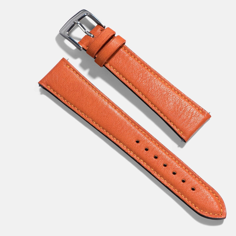 City Orange Leather Watch Strap - Change It