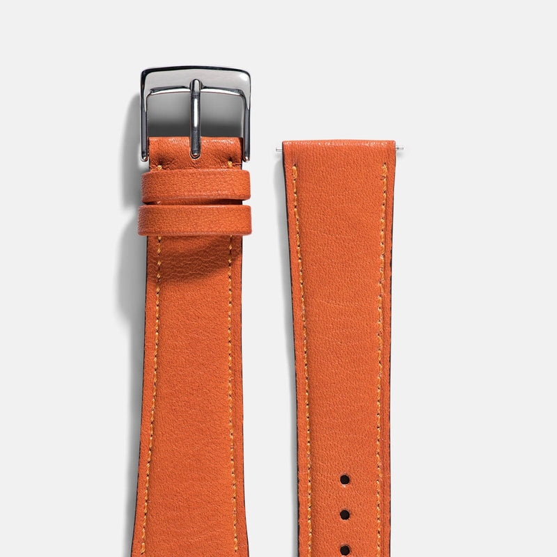 City Orange Leather Watch Strap - Change It