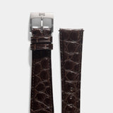 Dark Brown Alligator Leather Watch Strap - Change It