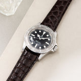 Dark Brown Alligator Leather Watch Strap