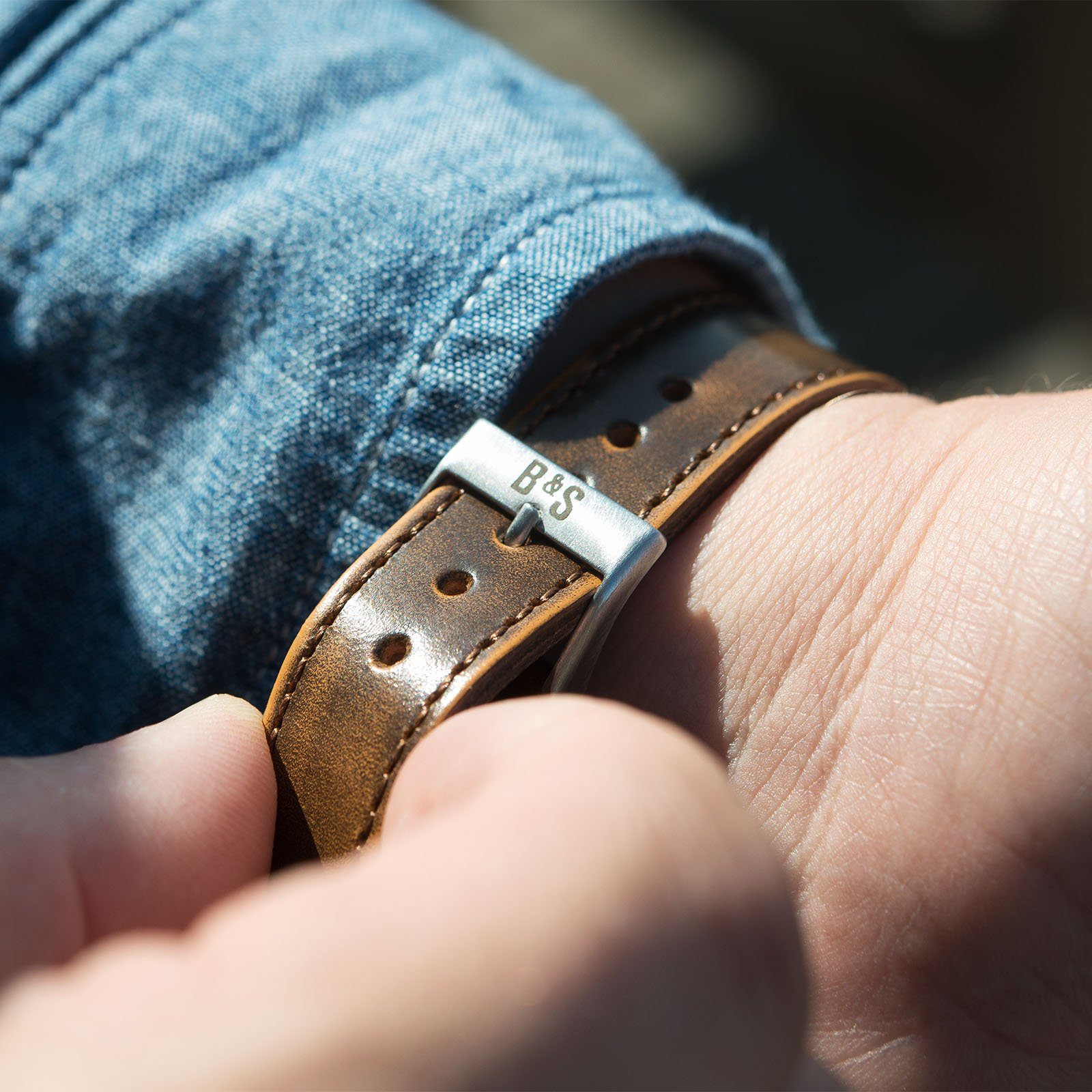 Degrade Honey Brown Leather Watch Strap
