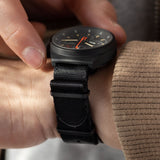 Deluxe Nylon Nato Watch Strap Black Out