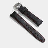 Everest Curved End Black And Red Racing Strap - ONLY For Modern Rolex