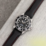 Everest Curved End Black And Red Racing Strap - ONLY For Modern Rolex