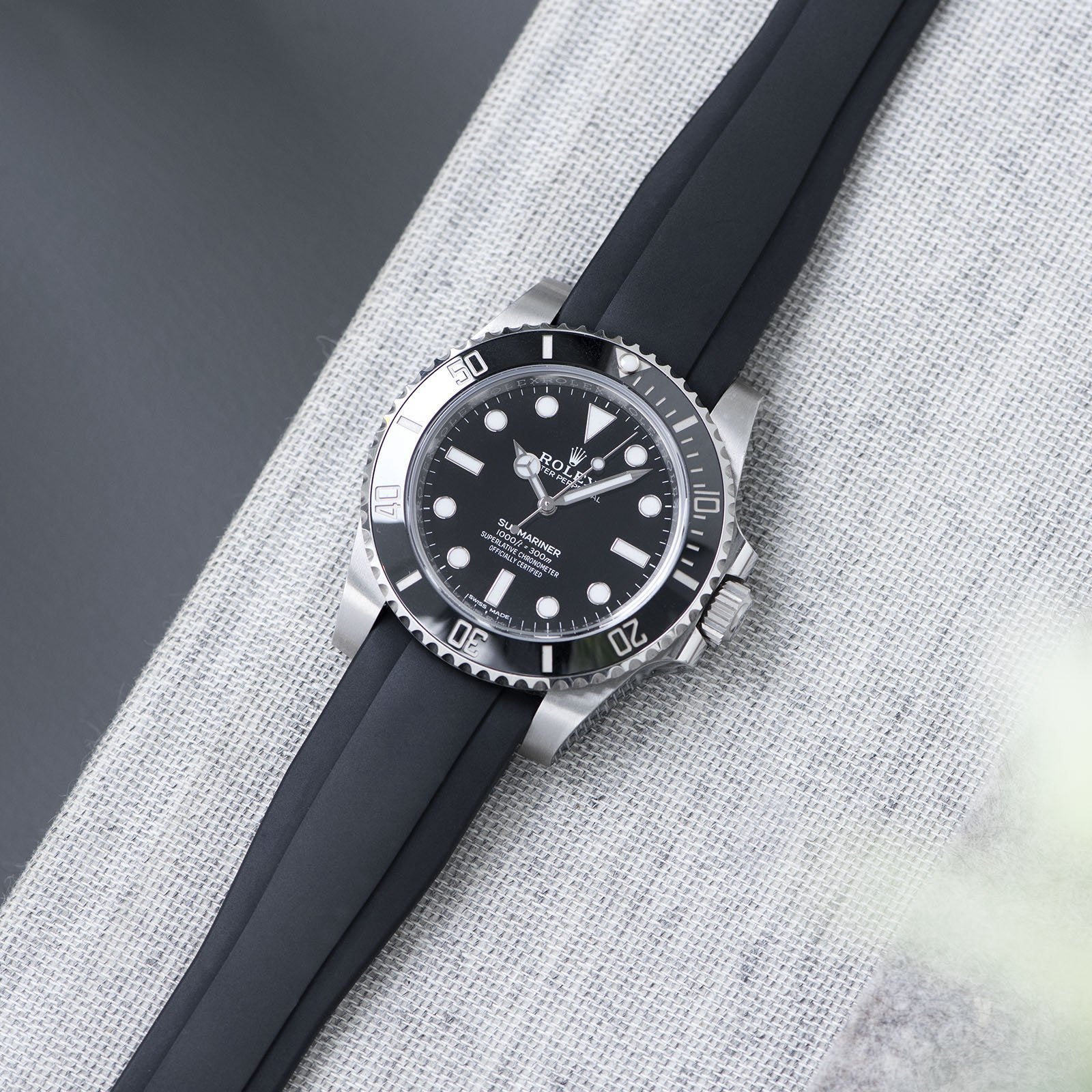 Rubber Strap Rolex Submariner with date Hulk For Deployant