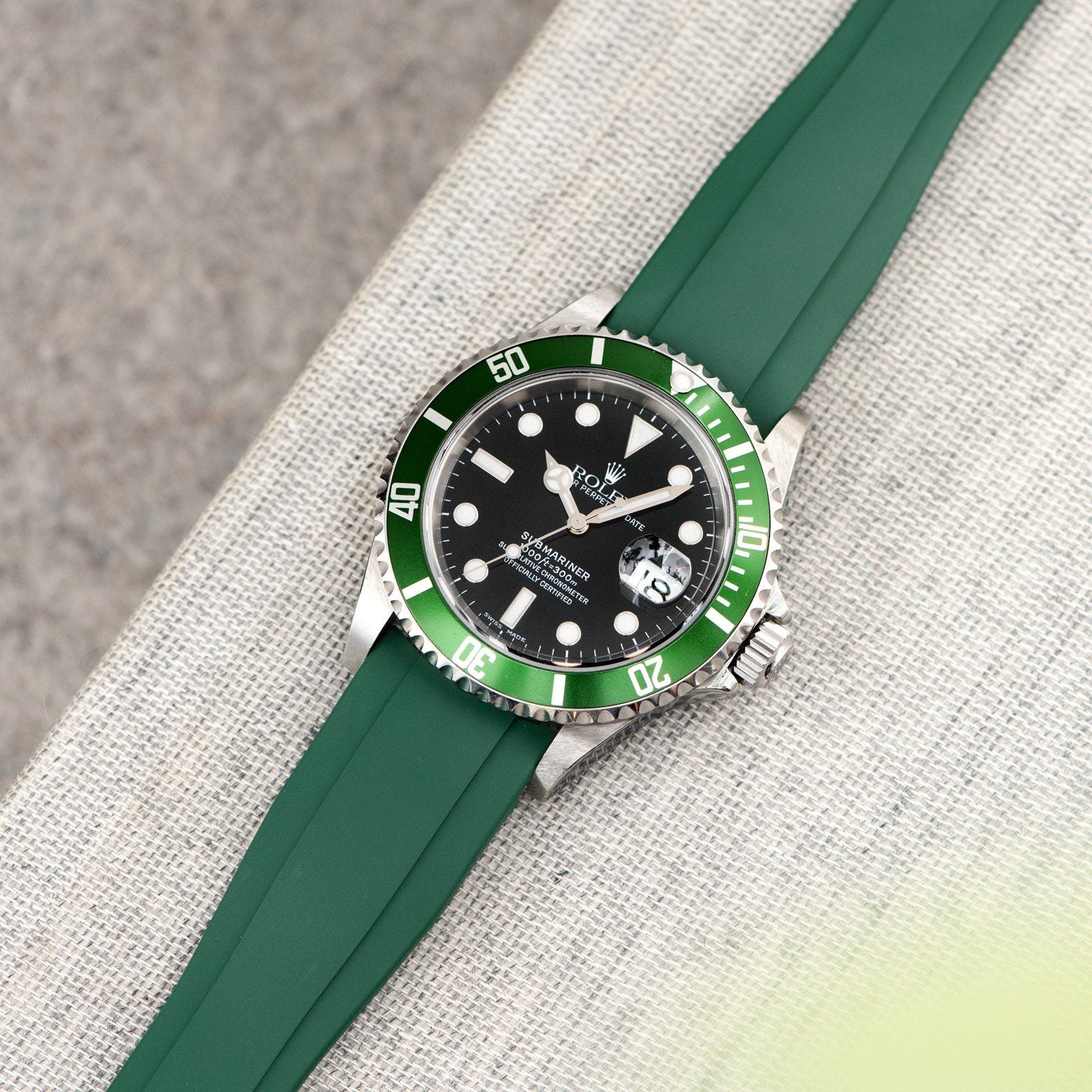 Rubber Strap Rolex Submariner with date Hulk For Deployant