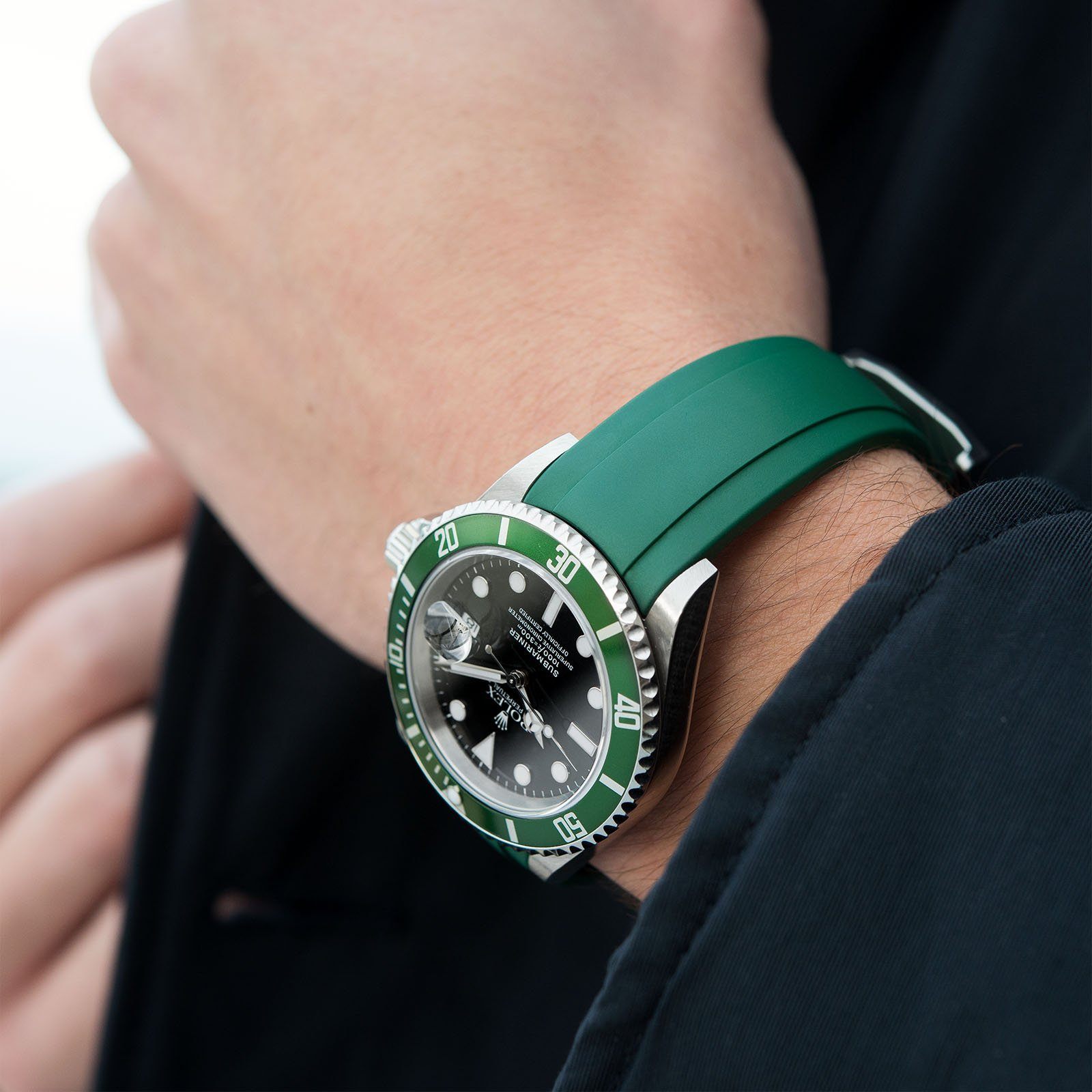 Rolex green strap sales
