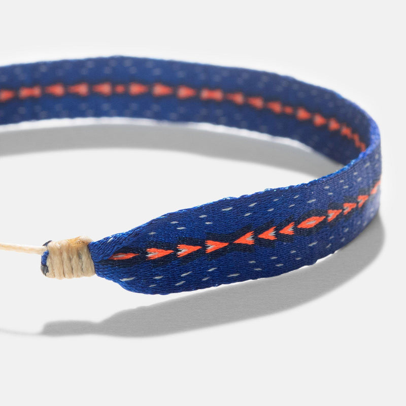 Guanabana Handmade Woven Broad Blue Orange
