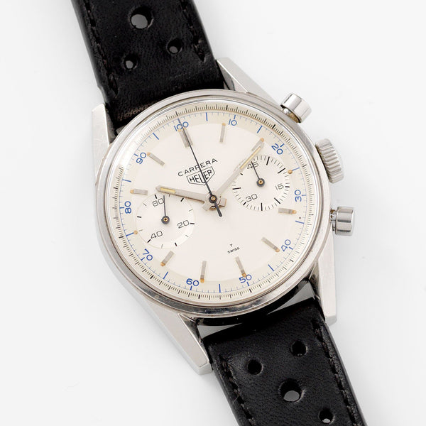 Heuer Carrera Ref 3647d Blue Decima Scale