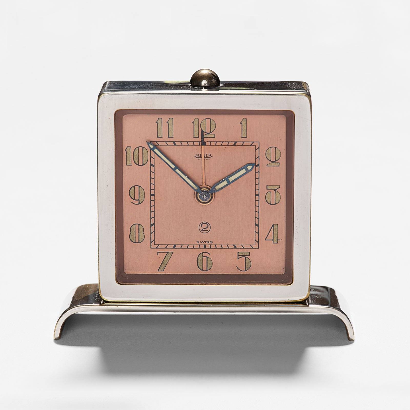 1950s Jaeger-Le-Coultre Art Deco Alarm Clock