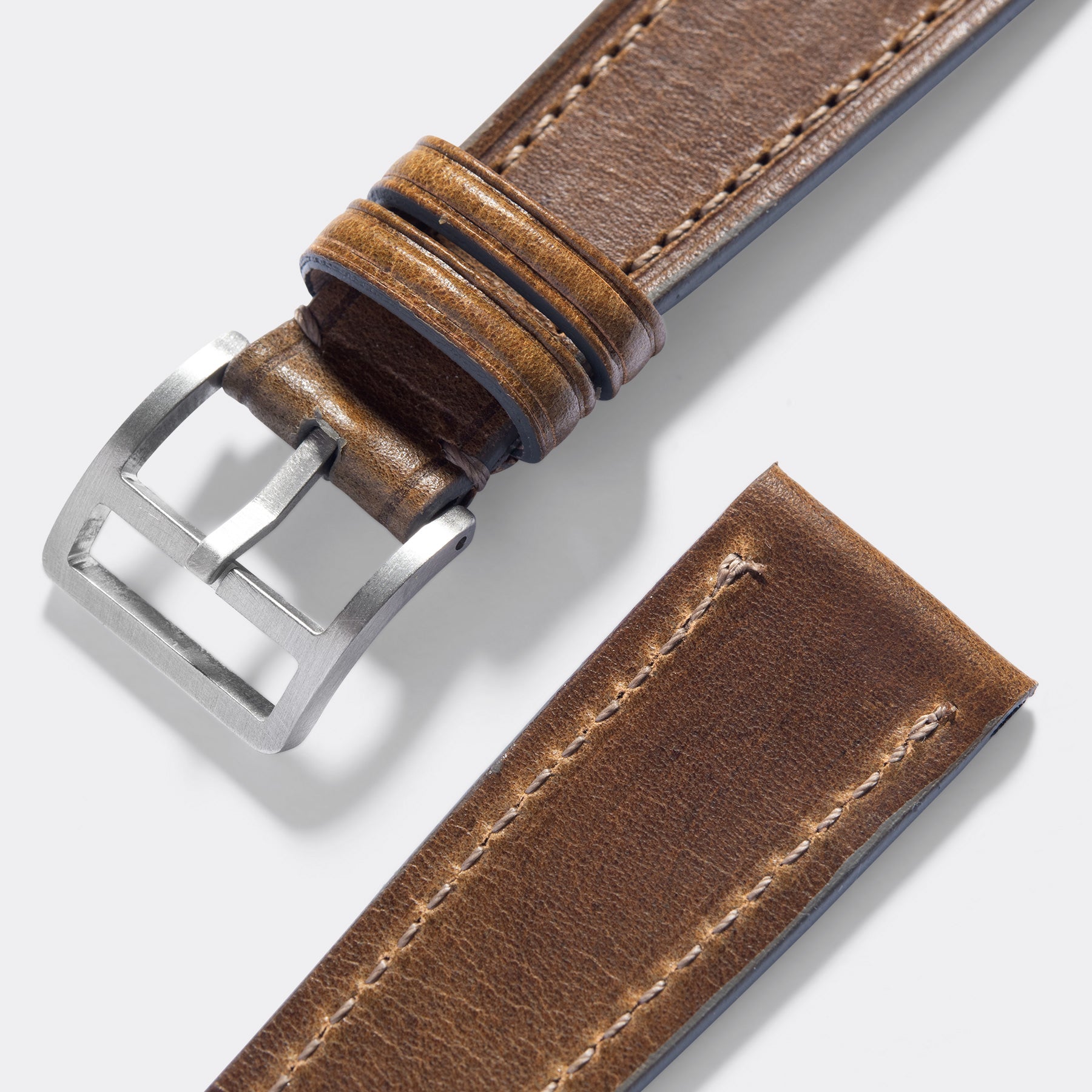 Crème De Marrons Brown Leather Watch Strap