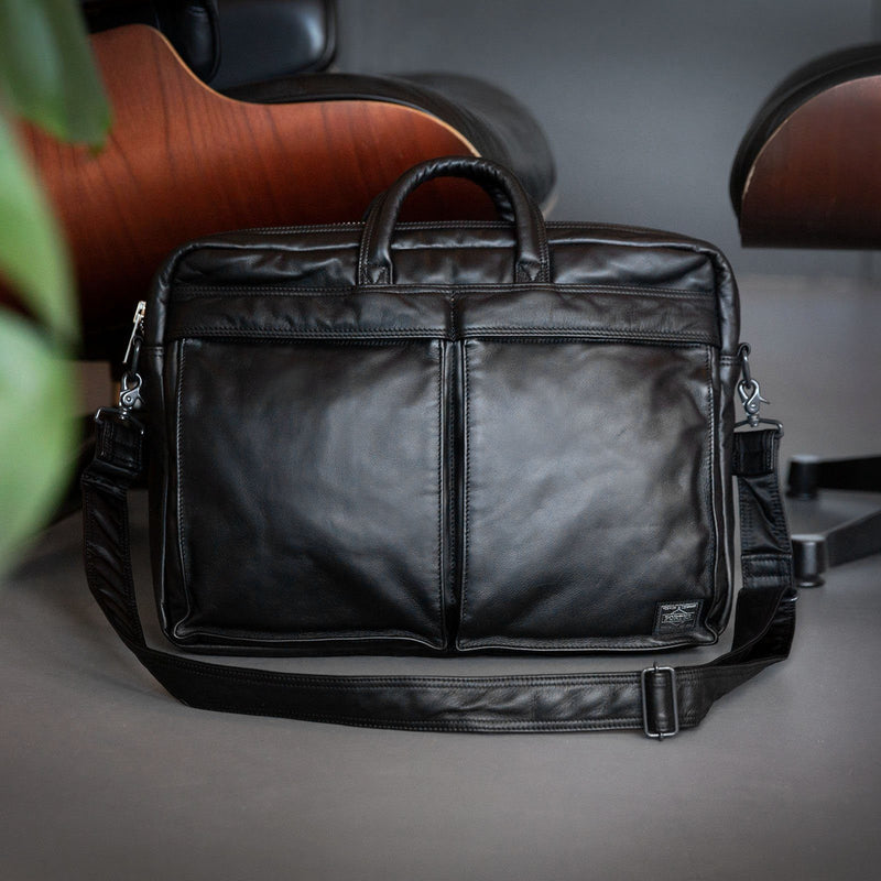 Limited Edition Porter Tanker Leather 2Way Briefcase