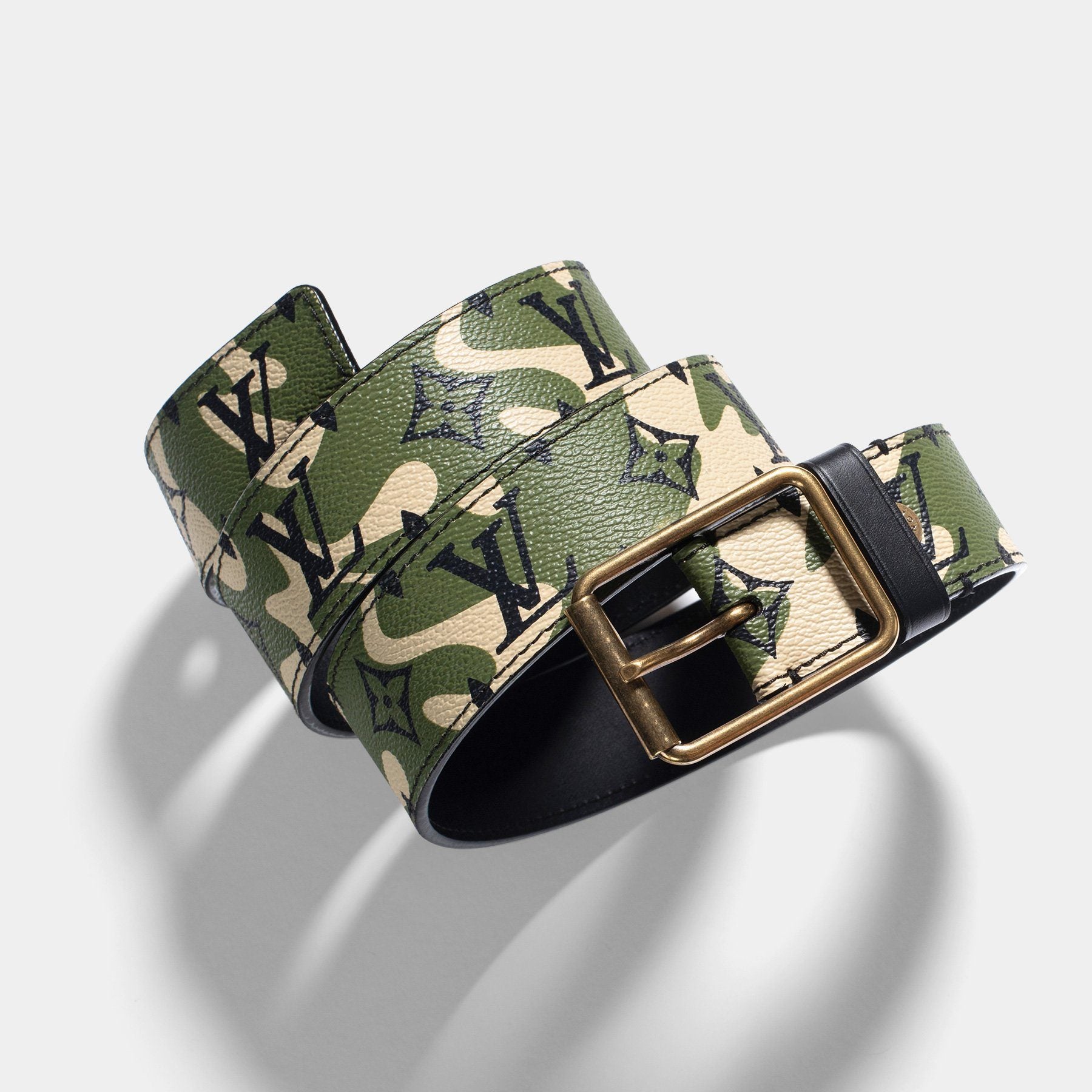 Limited Edition Louis Vuitton x Takashi Murakami Camouflage Belt