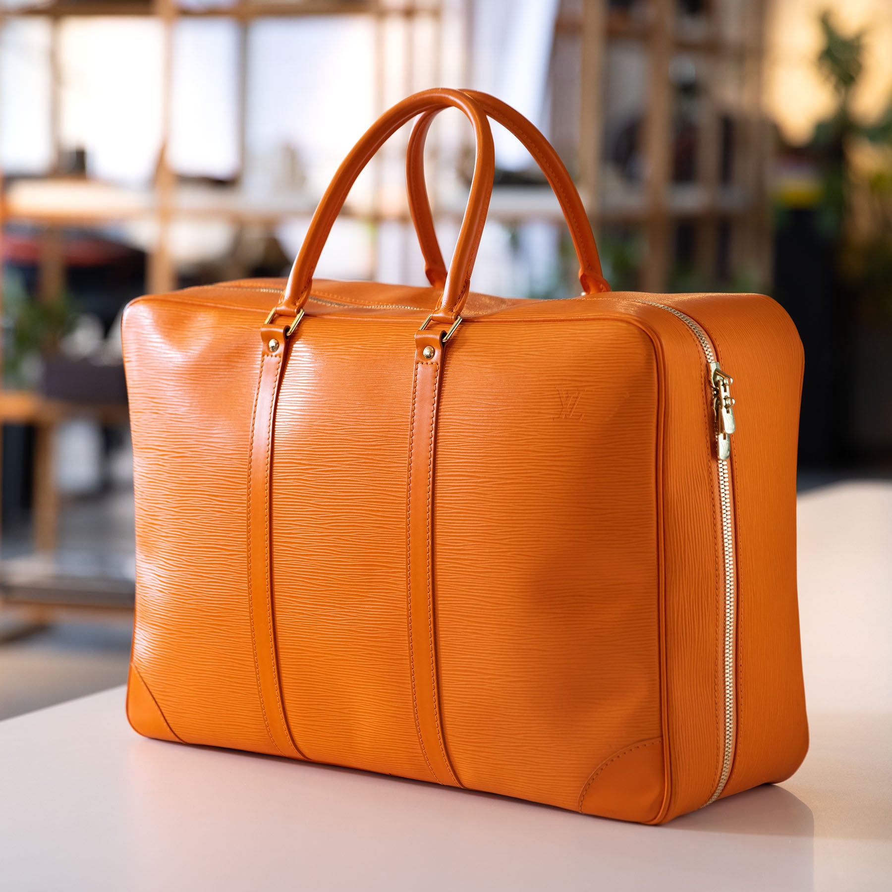 Louis Vuitton Sirius 45 Orange Epi Leather Travel Bag