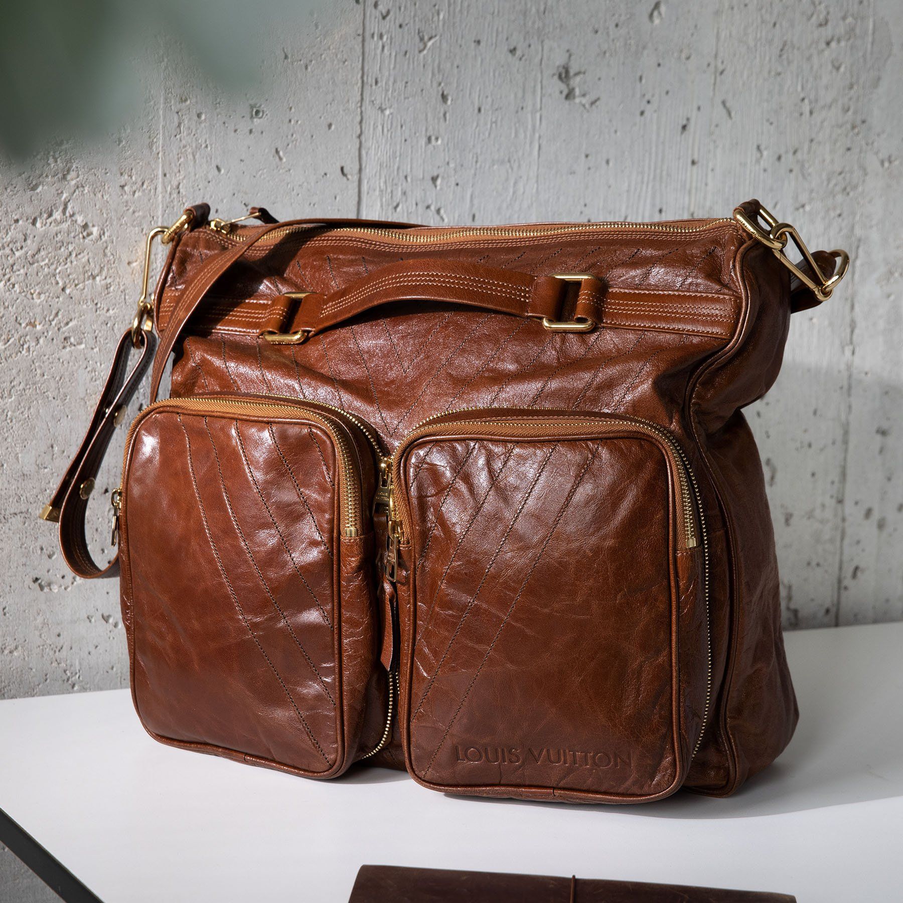Louis Vuitton Brown Kangaroo Leather Soana