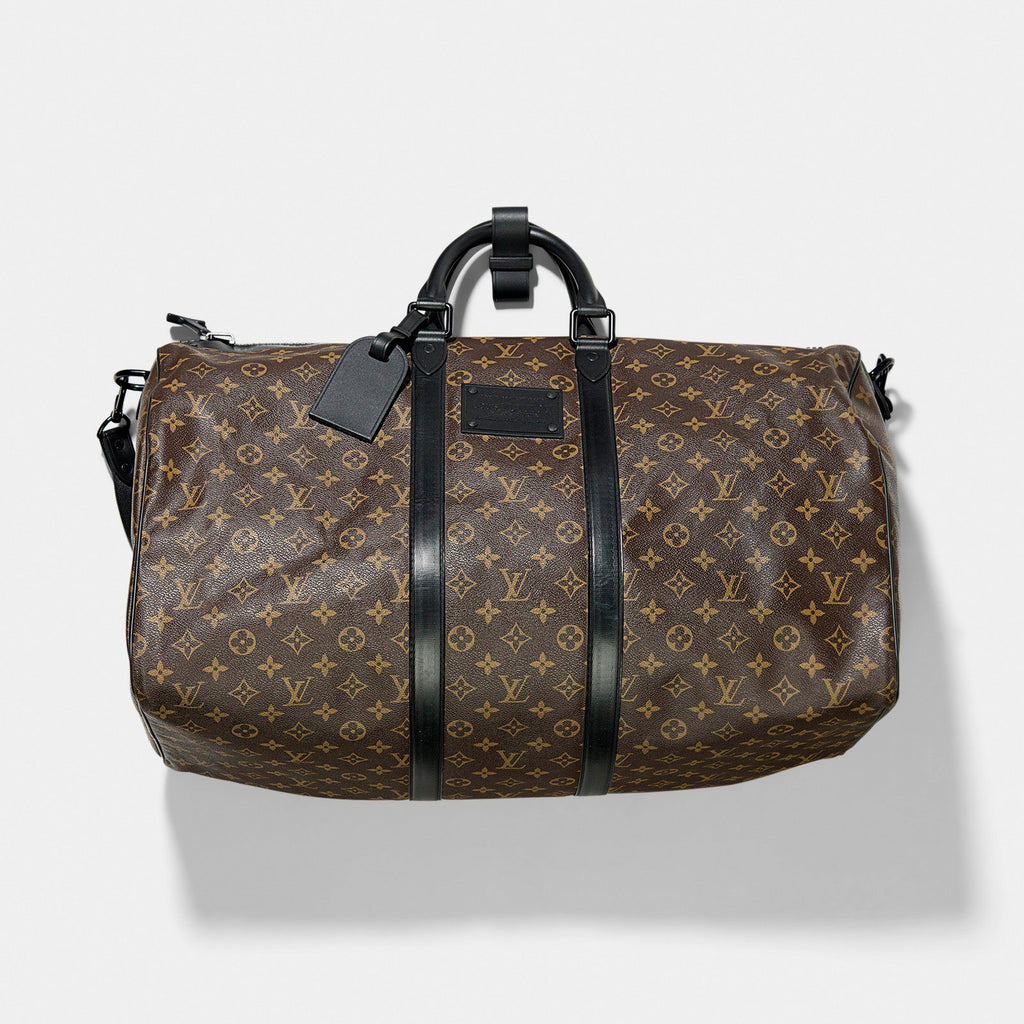 Louis Vuitton Keepall Bandouliere Monogram Macassar (Without Accessories) 55  Brown/Black in Canvas/Leather with Silver-tone - US