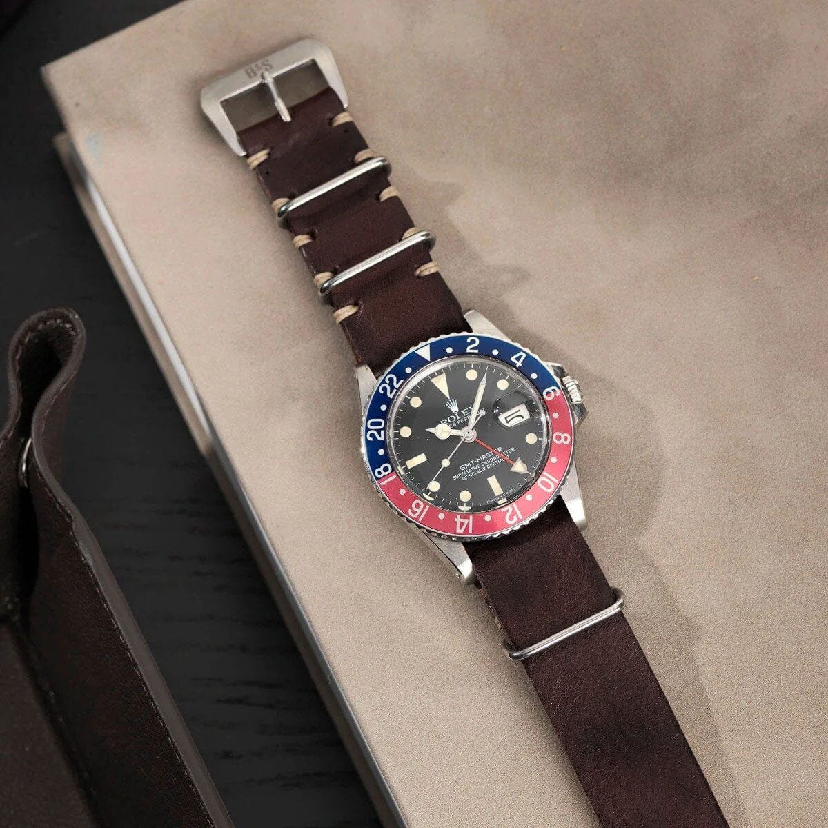 Lumberjack Brown Nato Leather Watch Strap